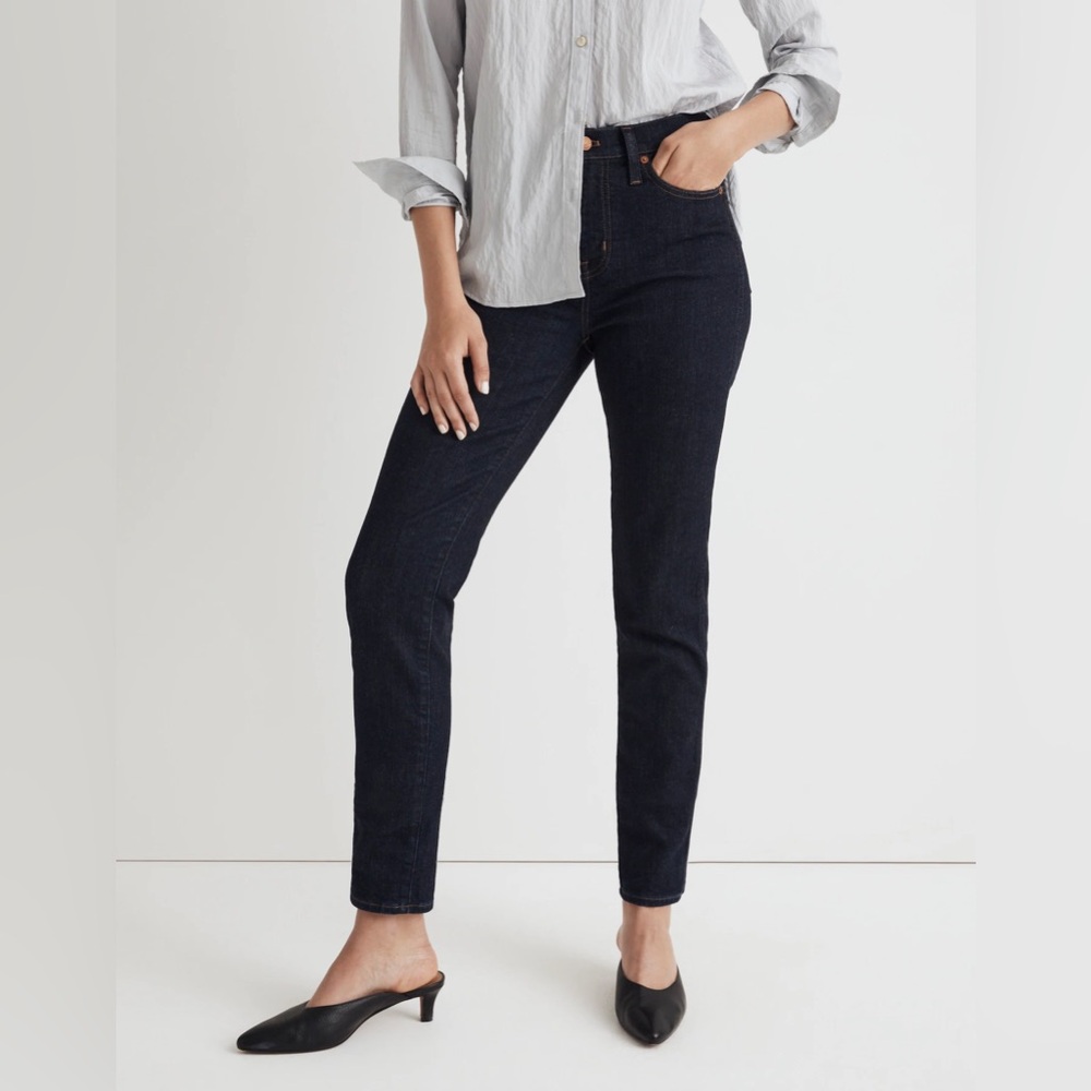 NWT Madewell Stovepipe Jeans - Black Rinse Wash - 25 - Picture 5 of 10